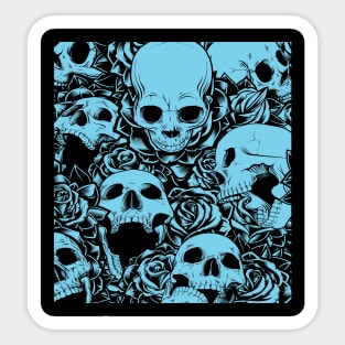 Creepy Skulls Pattern Sticker